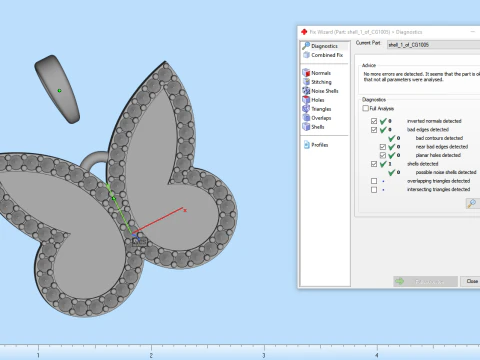 Butterfly pendant model 1005 3D Print Model