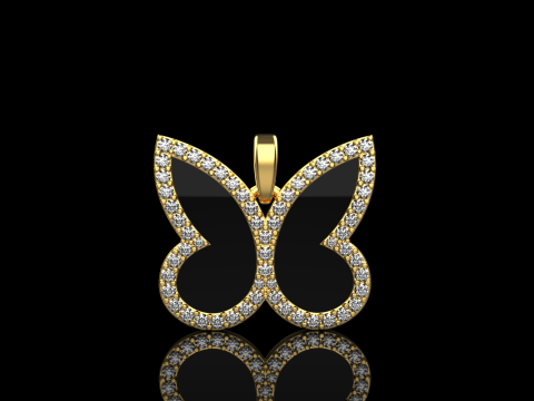 Butterfly pendant model 1005 3D Print Model