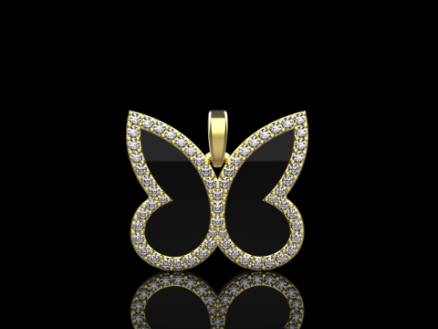 Butterfly pendant model 1005 Modelo de impresión 3D