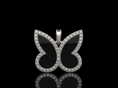 Butterfly pendant model 1005 3D Print Model