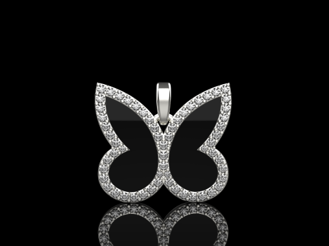 Butterfly pendant model 1005 Modelo de impresión 3D