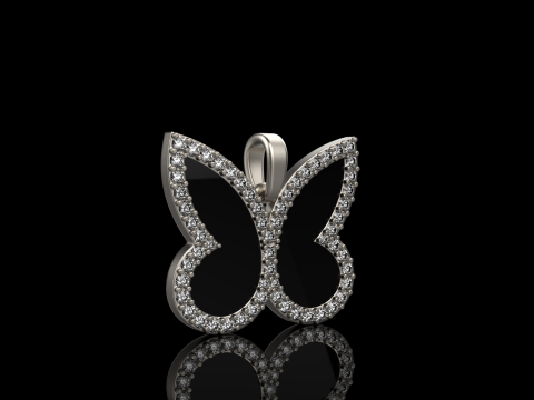 Butterfly pendant model 1005 Modelo de impresión 3D