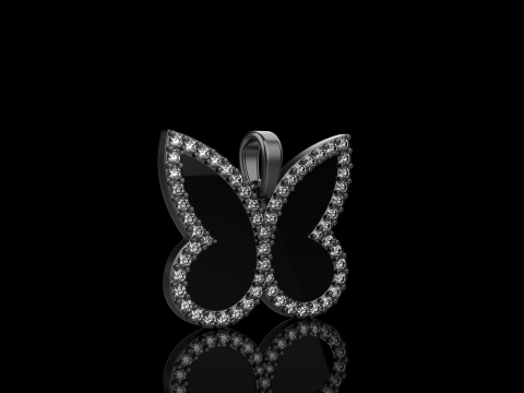 Butterfly pendant model 1005 Modelo de impresión 3D