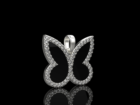 Butterfly pendant model 1005 Modelo de impresión 3D