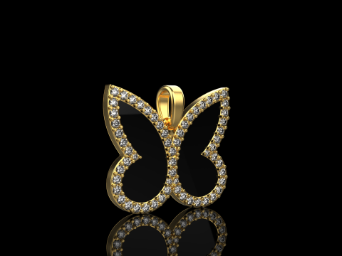 Butterfly pendant model 1005 Modelo de impresión 3D
