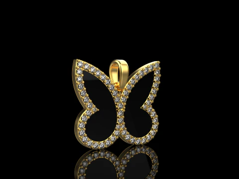 Butterfly pendant model 1005 3D Print Model