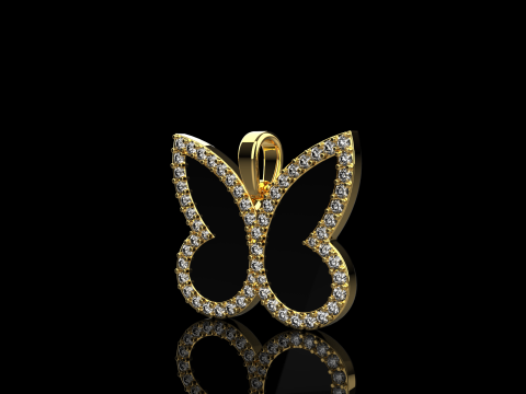 Butterfly pendant model 1005 Modelo de impresión 3D