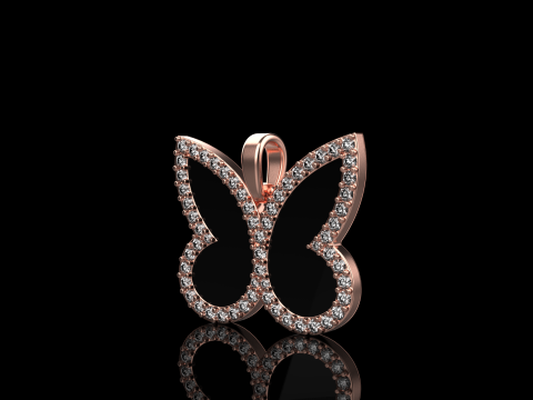Butterfly pendant model 1005 Modelo de impresión 3D