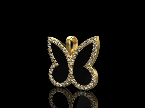 Butterfly pendant model 1005 Modelo de impresión 3D