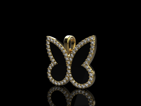 Butterfly pendant model 1005 Modelo de impresión 3D