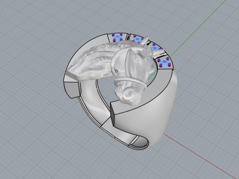 Horse ring model 1001 Modello di stampa 3D