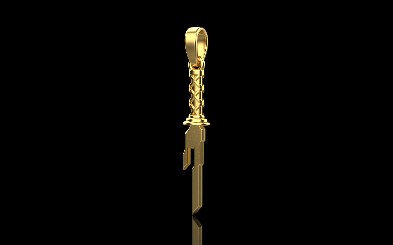 Sword pendant model 999 3D Print Model .c4d .max .obj .3ds .fbx .stl .blend 