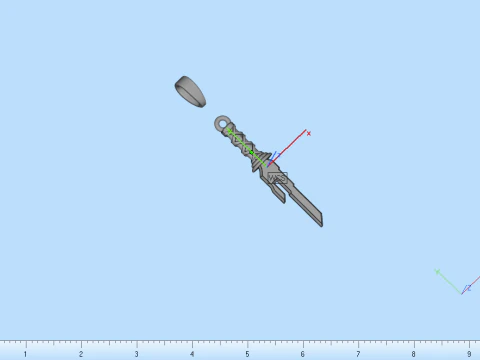 Sword pendant model 999 3D Print Model