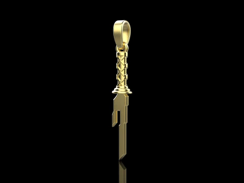 Sword pendant model 999 3D Print Model