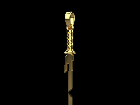 Sword pendant model 999 3D Print Model