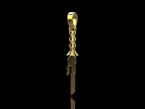Sword pendant model 999 3D प्रिंट मॉडल