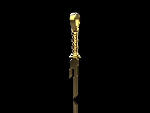 Sword pendant model 999 3D Print Model