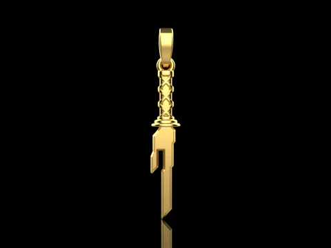 Sword pendant model 999 3D Print Model
