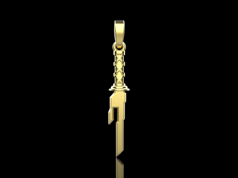 Sword pendant model 999 3D प्रिंट मॉडल