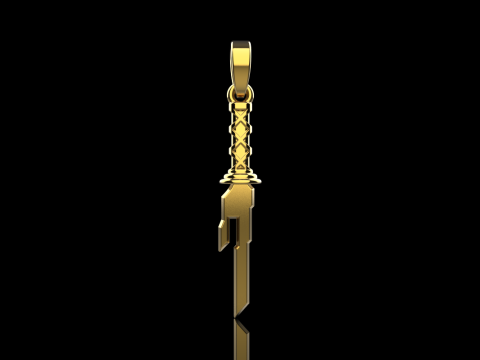 Sword pendant model 999 3D प्रिंट मॉडल