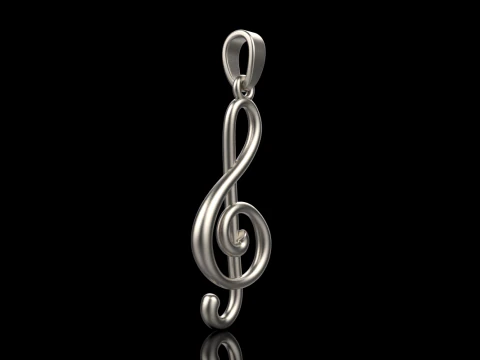 Music sign pendant model 998 3D Print Model