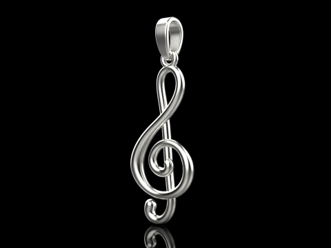 Music sign pendant model 998 3D Print Model