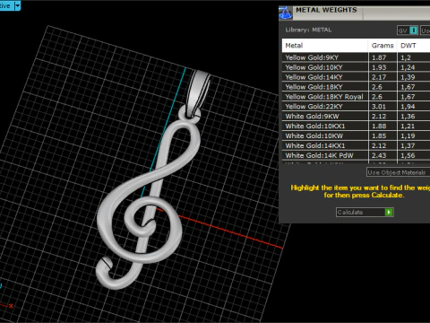 Music sign pendant model 998 3D Print Model