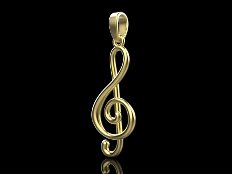 Music sign pendant model 998 3D Print Model