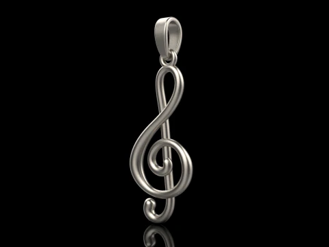 Music sign pendant model 998 3D Print Model