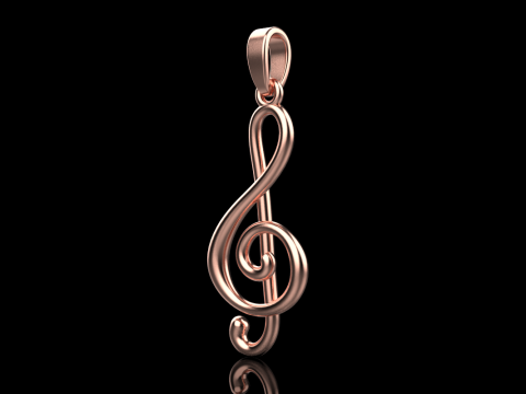 Music sign pendant model 998 Modelo de Impressão 3D