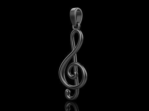 Music sign pendant model 998 3D Print Model