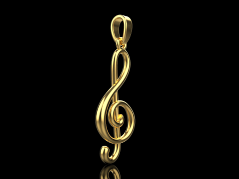 Music sign pendant model 998 Modelo de Impressão 3D