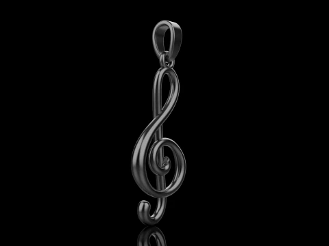 Music sign pendant model 998 3D Print Model