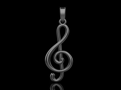 Music sign pendant model 998 3D Print Model
