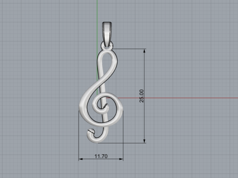 Music sign pendant model 998 Modelo de Impressão 3D