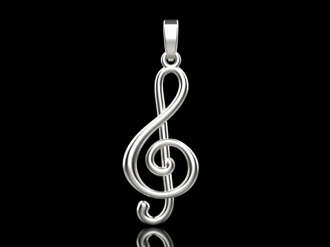 Music sign pendant model 998 3D Print Model