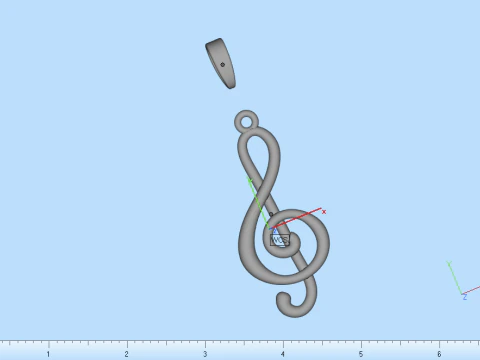 Music sign pendant model 998 3D Print Model