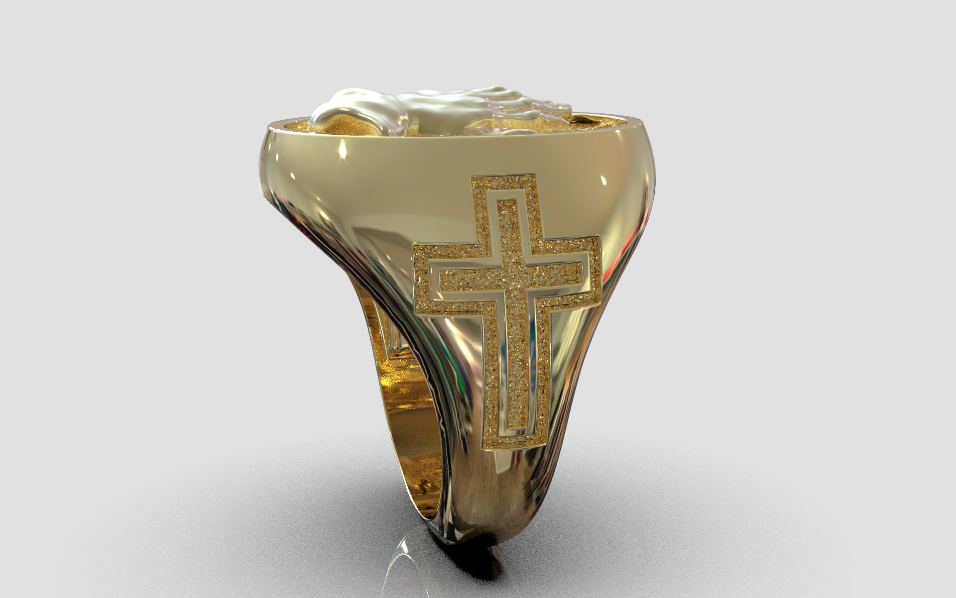 Praying hands signet ring model 997 3D Print Model .c4d .max .obj .3ds .fbx .stl .blend 