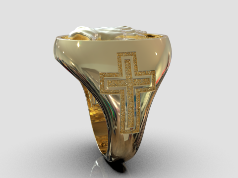 Praying hands signet ring model 997 3D Print Model