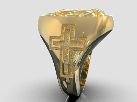 Praying hands signet ring model 997 3D Print Model