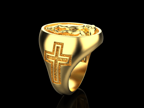 Praying hands signet ring model 997 3D Print Model