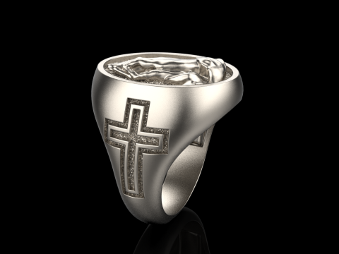 Praying hands signet ring model 997 3D Print Model