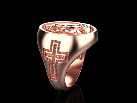Praying hands signet ring model 997 3D Print Model