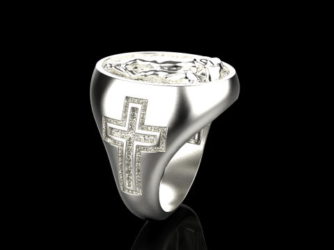 Praying hands signet ring model 997 3D Print Model