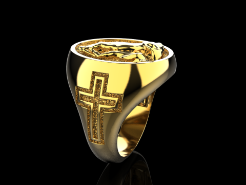 Praying hands signet ring model 997 3D Print Model