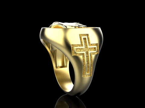 Praying hands signet ring model 997 3D Print Model
