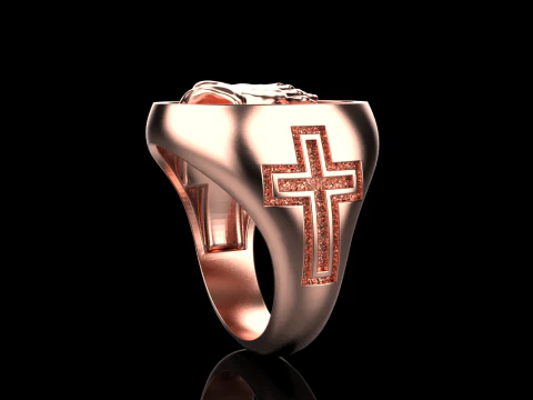 Praying hands signet ring model 997 3D Print Model
