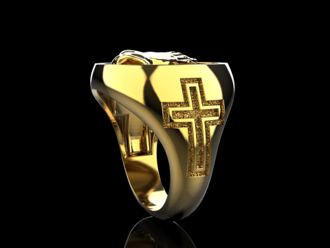 Praying hands signet ring model 997 3D Print Model