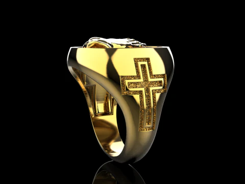 Praying hands signet ring model 997 3D Print Model