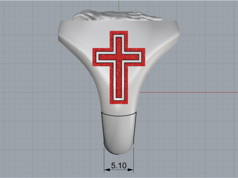 Praying hands signet ring model 997 3D Print Model